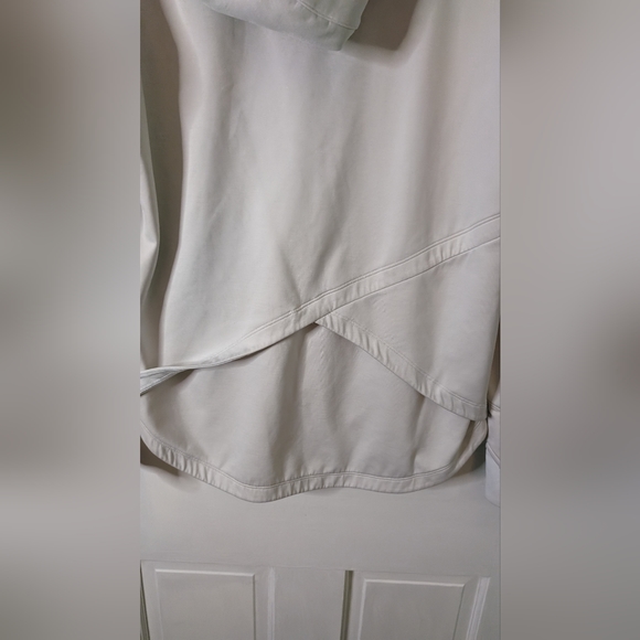 Athleta White Criss Cross Back Hoodie Sweatshirt L - Picture 10 of 11